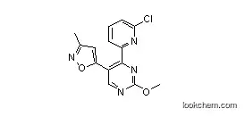 Molecular Structure of 1260656-68-5 (5-(4-(6-chloropyridin-2-yl)-2-methoxypyrimidin-5-yl)-3-methylisoxazole)